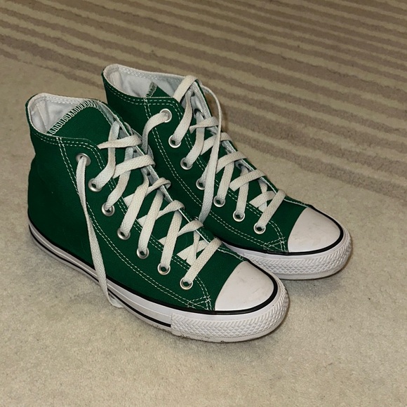 Converse All Star Green High Top Sneakers - Picture 2 of 4